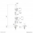 Neomounts DS60-600BL2V Dual monitor arm 10-32