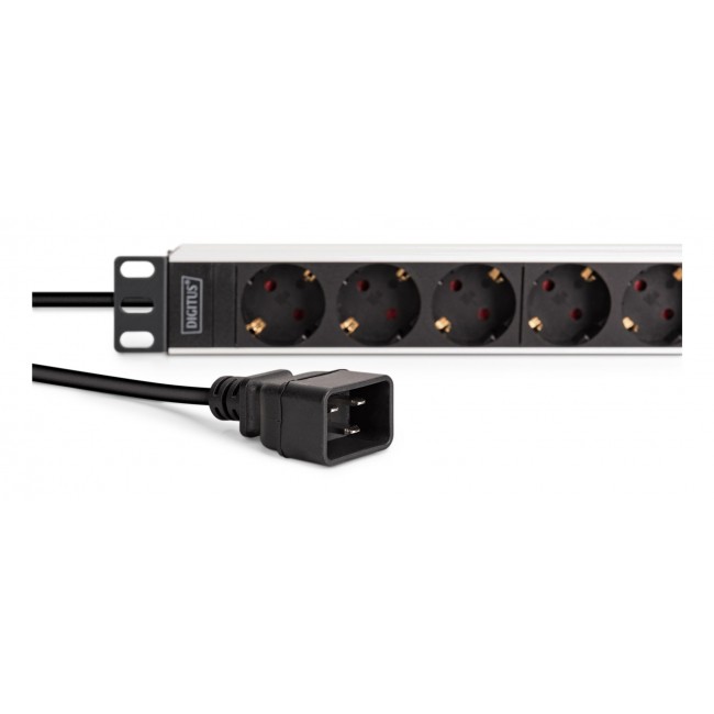 Digitus DN-95440 power distribution unit (PDU) 9 AC outlet(s) 1U Black, Silver