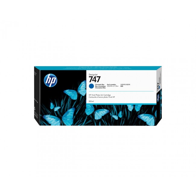 HP 747 300-ml Chromatic Blue DesignJet Ink Cartridge HP 747 300-ml Chromatic Blue DesignJet Ink Cartridge