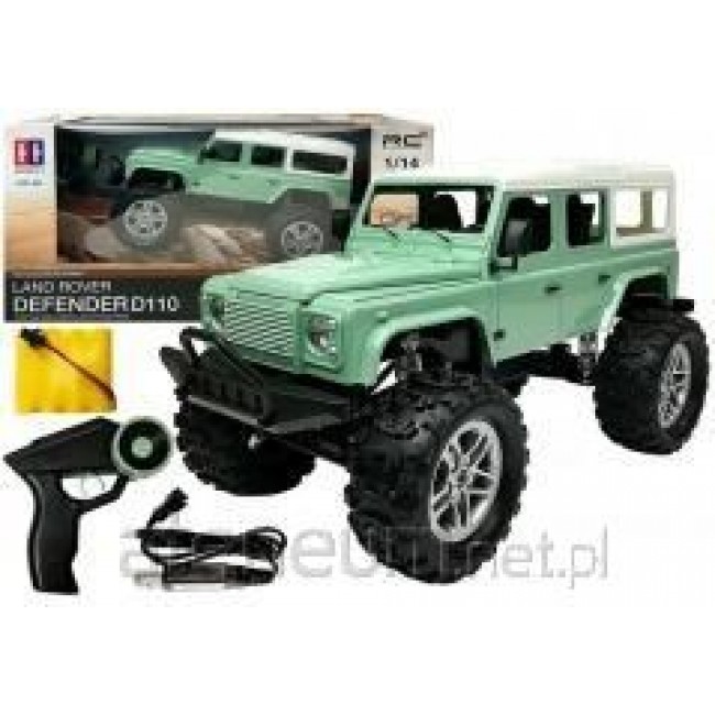 Auto Zdalnie Sterowane Land Rover Defender D110 R/C Zielony 7.5 km/h 1:14 2.4G