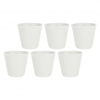 Set of 6 Aperegina Mugs - White, 75 ml