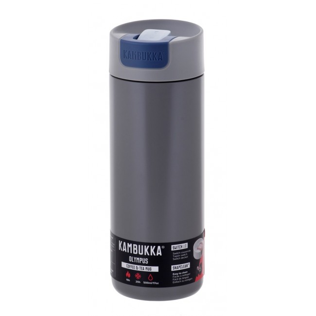 Kambukka Olympus Serious Grey - thermal mug, 500 ml Kambukka Olympus Serious Grey - thermal mug, 500 ml