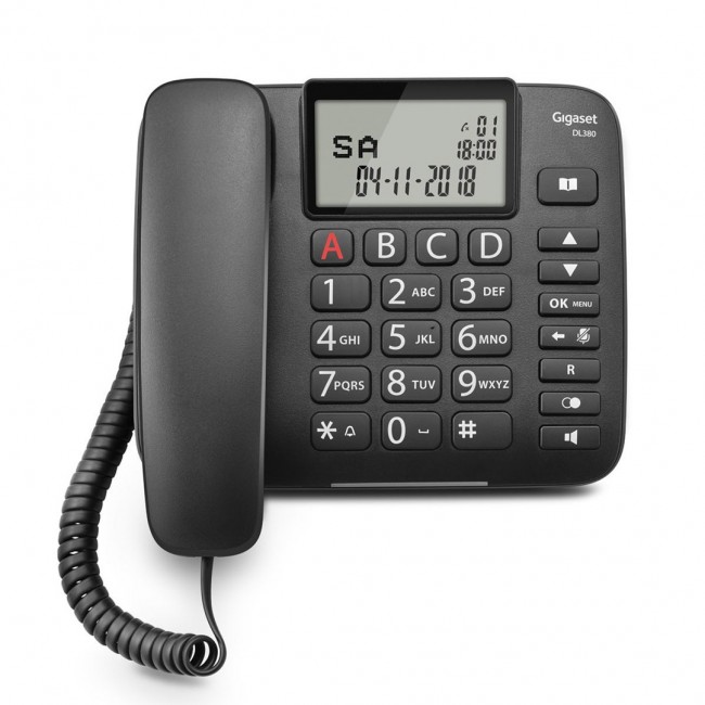 Gigaset DL380 Analog telephone Caller ID Black