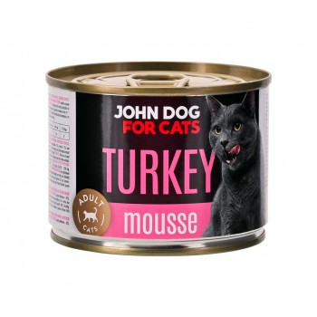 JOHN DOG For cats Mousse Turkey - wet cat food - 200g
