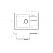 Black sink set with flexi faucet - MAIDSINKS BALI sink (62x44) 1B1D black + Flessi Black Edition faucet