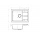 Black sink set with flexi faucet - MAIDSINKS BALI sink (62x44) 1B1D black + Flessi Black Edition faucet