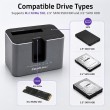 Qoltec 52631 HDD SSD doscking station | SATA | M.2 NVMe | cloning | USB-C | 10Gb/s | 28TB