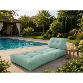 WOBA mint-coloured beanbag mattress