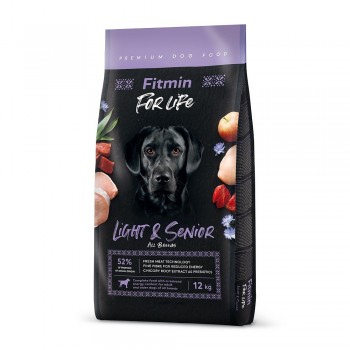 FITMIN Dog for Life Light&Senior - dry dog food - 12 kg