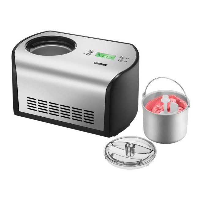 Unold 48865 ice cream maker Compressor ice cream maker 1.2 L 135 W Black, Stainless steel