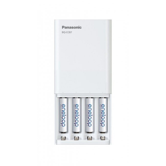 USB battery charger PANASONIC Eneloop Smartplus BQ-CC87 + 4x AA 2000 mAh (K-KJ87MCD40USB) USB battery charger PANASONIC Eneloop Smartplus BQ-CC87 + 4x AA 2000 mAh (K-KJ87MCD40USB)