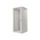 Lanberg wall-mounted installation rack cabinet 19'' 27U 600x600mm gray (glass door)