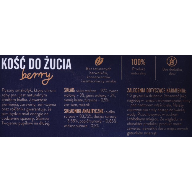 JOHN DOG Chewing bone Berry with cranberry - dog chew - 12 cm