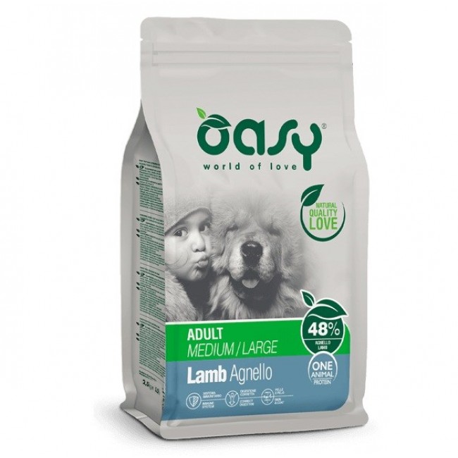 OASY One Animal Protein Adult Medium/Large Lamb - dry dog food - 10kg OASY One Animal Protein Adult Medium/Large Lamb - dry dog food - 10kg