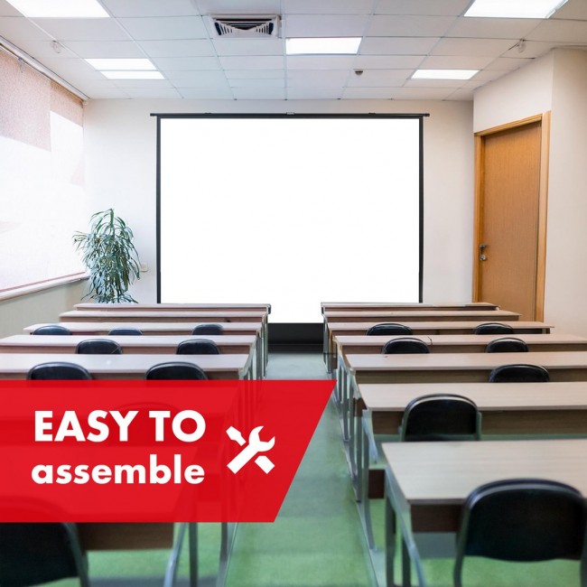 Maclean MC-211 Portable Projection Screen, Compact, Floor, 100