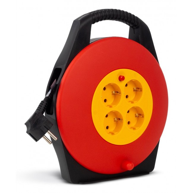 Entac Socket Cable Reel 4 Sockets 10m