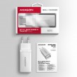 Axagon ACU-DPQ65W PD3.0 & QC4+ 3x OUTPUTS wall charger 65W