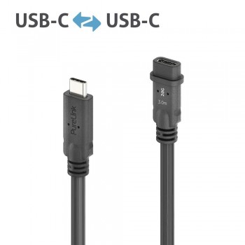 PureLink PI6630-030 USB cable USB4 Gen 2x2 3 m USB C 20 Gbit/s 100 W Black