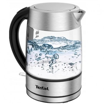 Tefal KI772D electric kettle 1.7 L 2400 W Stainless steel, Transparent