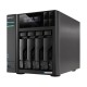 Asustor LOCKERSTOR 4 Gen2 (AS6704T) NAS Desktop Intel Celeron N N5105 4 GB DDR4 0 TB ADM Black
