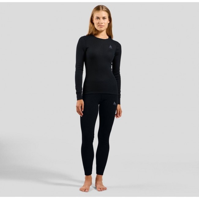 Odlo BL TOP crew neck l/s ACTIVE WARM ECO women's T-shirt, size S, black Odlo BL TOP crew neck l/s ACTIVE WARM ECO women's T-shirt, size S, black