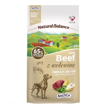 BALTICA Natural & Balance Beef M/L dry dog food 3kg