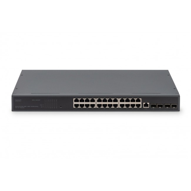 Digitus 24 Port 10/100/1000 + 4SFP+ UPLINK Switch, 19 Digitus 24 Port 10/100/1000 + 4SFP+ UPLINK Switch, 19
