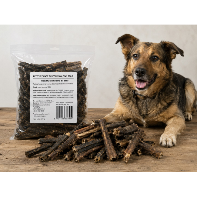 PETITTO Dried beef tripe Mono - dog treat - 500g