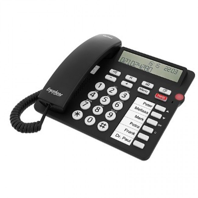 Tiptel 1081000 telephone Analog telephone Caller ID Black