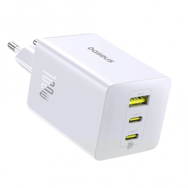 Baseus EnerFill FE11 PD QC 100 W Wall Charger White Baseus EnerFill FE11 PD QC 100 W Wall Charger White