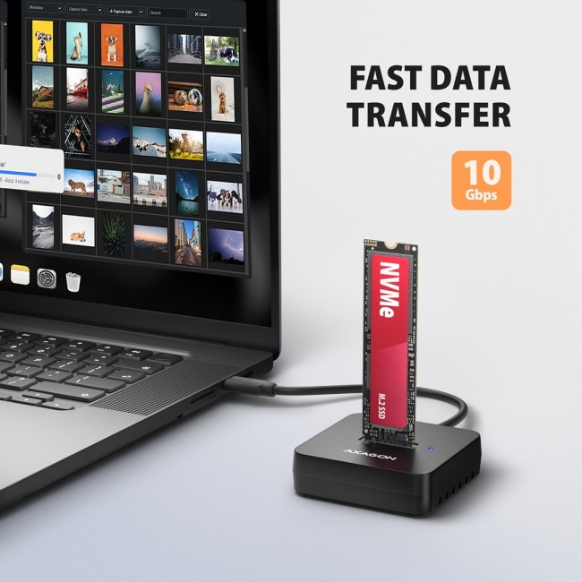 Axagon ADSA-M2C11L USB-C 10Gbps M.2 NVMe SSD Docking Station