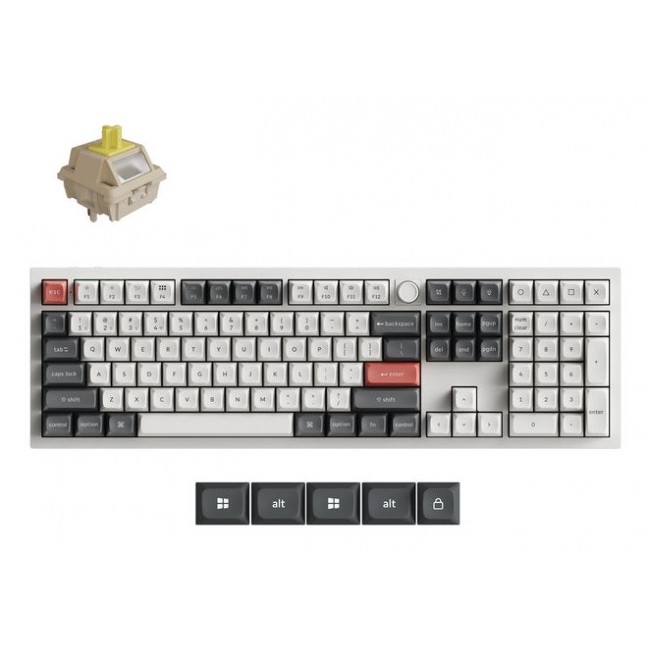 Keychron Q6 Ultra 8K keyboard Universal USB + RF Wireless + Bluetooth White Keychron Q6 Ultra 8K keyboard Universal USB + RF Wireless + Bluetooth White