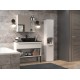 Bathroom cabinet NEL I 31x30x174 cm, matt white