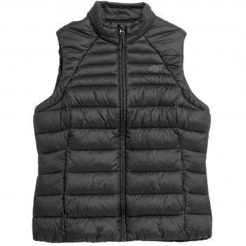 Women's down vest 4F F091 deep black 4FSS23TDJAF091 20S