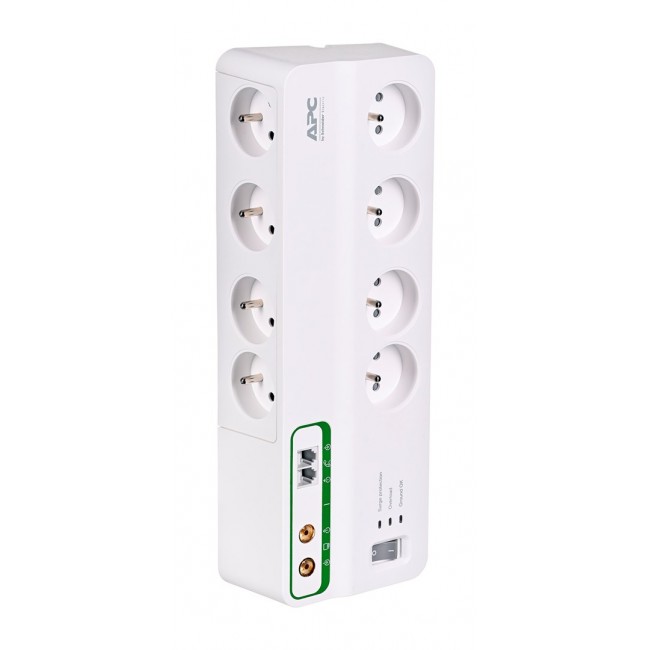 APC PMF83VT-FR surge protector White 8 AC outlet(s) 230 V 3 m