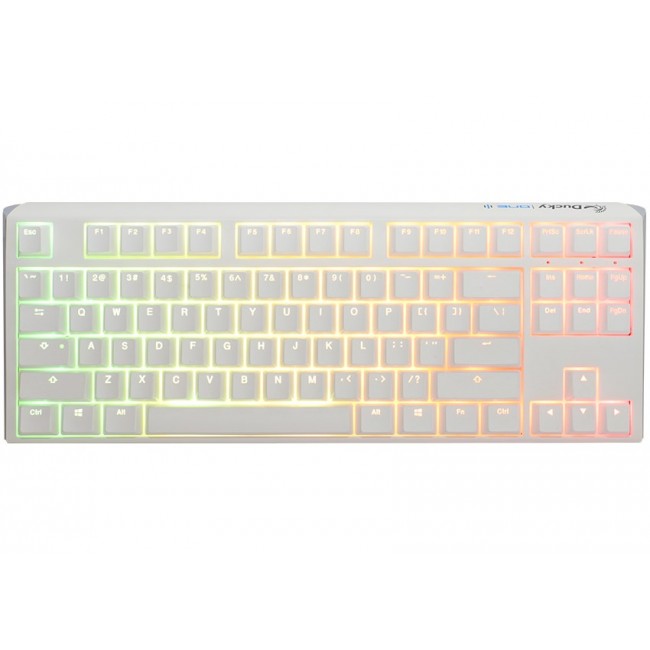 Ducky One 3 Classic Pure White TKL Gaming Tastatur RGB LED - MX-Clear keyboard USB German
