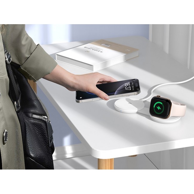 Conceptronic GORGON04W 2-in-1 Foldable Magnetic Qi2 25W Wireless Charger