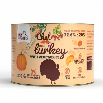 SYTA MICHA Chef Junior Turkey with vegetables Mono - wet dog food - 200g