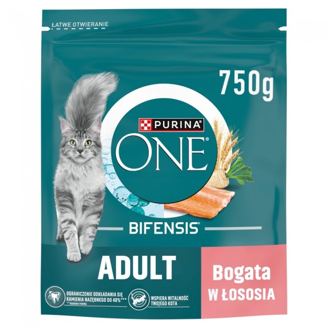 PURINA One Bifensis Adult Rich in salmon - dry cat food - 750g