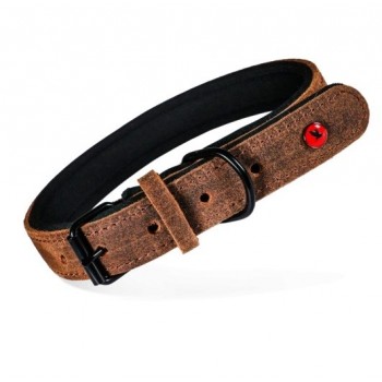 ZOLUX Komfort Leather, brown color dog collar 30 cm