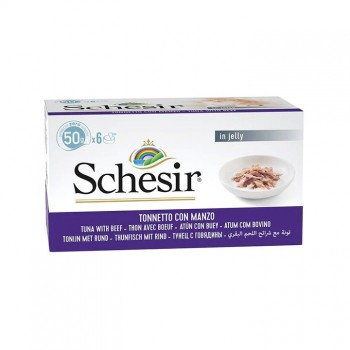 SCHESIR in jelly Tuna with beef - wet cat food - 6 x 50 g