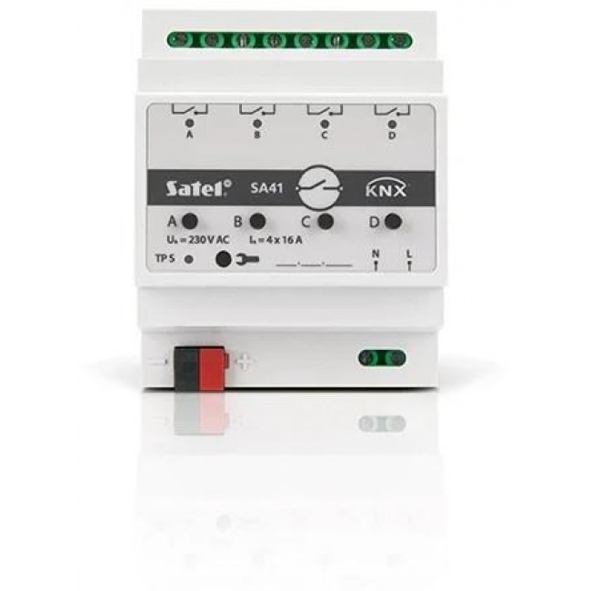 SATEL KNX 4-kana owy aktor prze ączający KNX-SA41 SATEL KNX 4-kana owy aktor prze ączający KNX-SA41