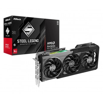 ASRock AMD Radeon RX 9070 XT Steel Legend Dark 16GB graphics card