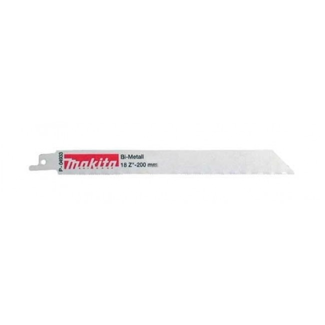 MAKITA BIM RECIPROCATING SAW BLADE 200x0,9mm /5pcs. STEEL, MET. COLOUR. 1.5-3mm
