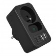 Maclean current socket x2 + 4xUSB, splitter with 2 sockets, 2xUSB A, 2xUSB C PD 20W, 1x16A + 1x6A, MCE249 F/B Maclean current socket x2 + 4xUSB, splitter with 2 sockets, 2xUSB A, 2xUSB C PD 20W, 1x16A + 1x6A, MCE249 F/B