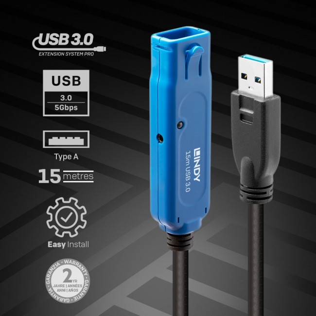 Lindy 15m USB 3.0 Active Extension Pro Lindy 15m USB 3.0 Active Extension Pro