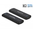 DeLOCK External USB Type-C Combo Enclosure for M.2 NVMe PCIe or SATA SSD
