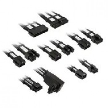 Kolink Core Pro Braided Cable Extension Kit 12V-2x6 Type 2 - Jet Black/Brilliant White