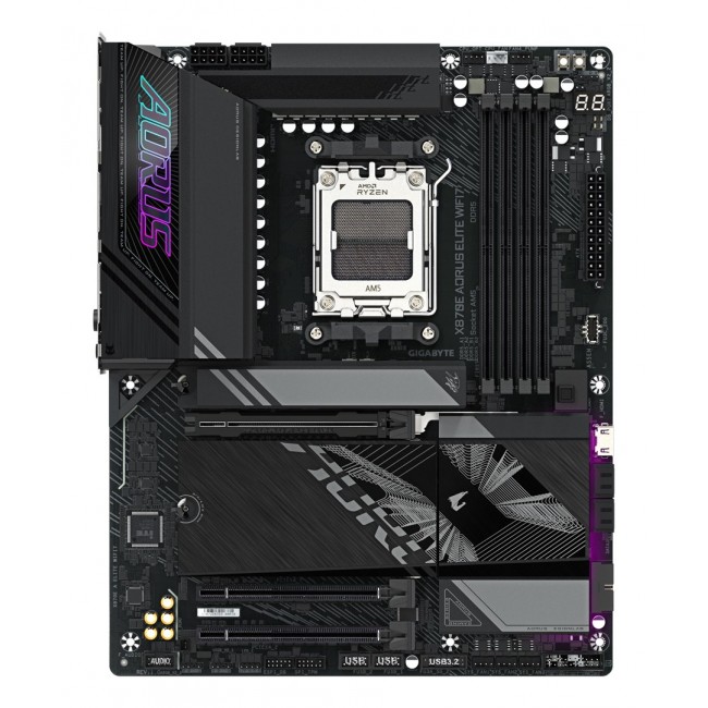 GIGABYTE X870E AORUS ELITE WIFI7 Motherboard - Supports AMD Ryzen 9000 CPUs, 16+2+2 Phases Digital VRM, up to 8000Hz DDR5 (OC), 3xPCIe 5.0 + 1xPCIe 4.0, Wi-Fi 7, 2.5GbE LAN, USB 4 GIGABYTE X870E AORUS ELITE WIFI7 Motherboard - Supports AMD Ryzen 9000 CPUs, 16+2+2 Phases Digital VRM, up to 8000Hz DDR5 (OC), 3xPCIe 5.0 + 1xPCIe 4.0, Wi-Fi 7, 2.5GbE LAN, USB 4