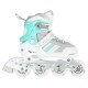 NILS EXTREME NH18191 2IN1 INLINE SKATES WHITE & BLUE SIZE. S (29-33) WITH INTERCHANGEABLE HOCKEY SKATES